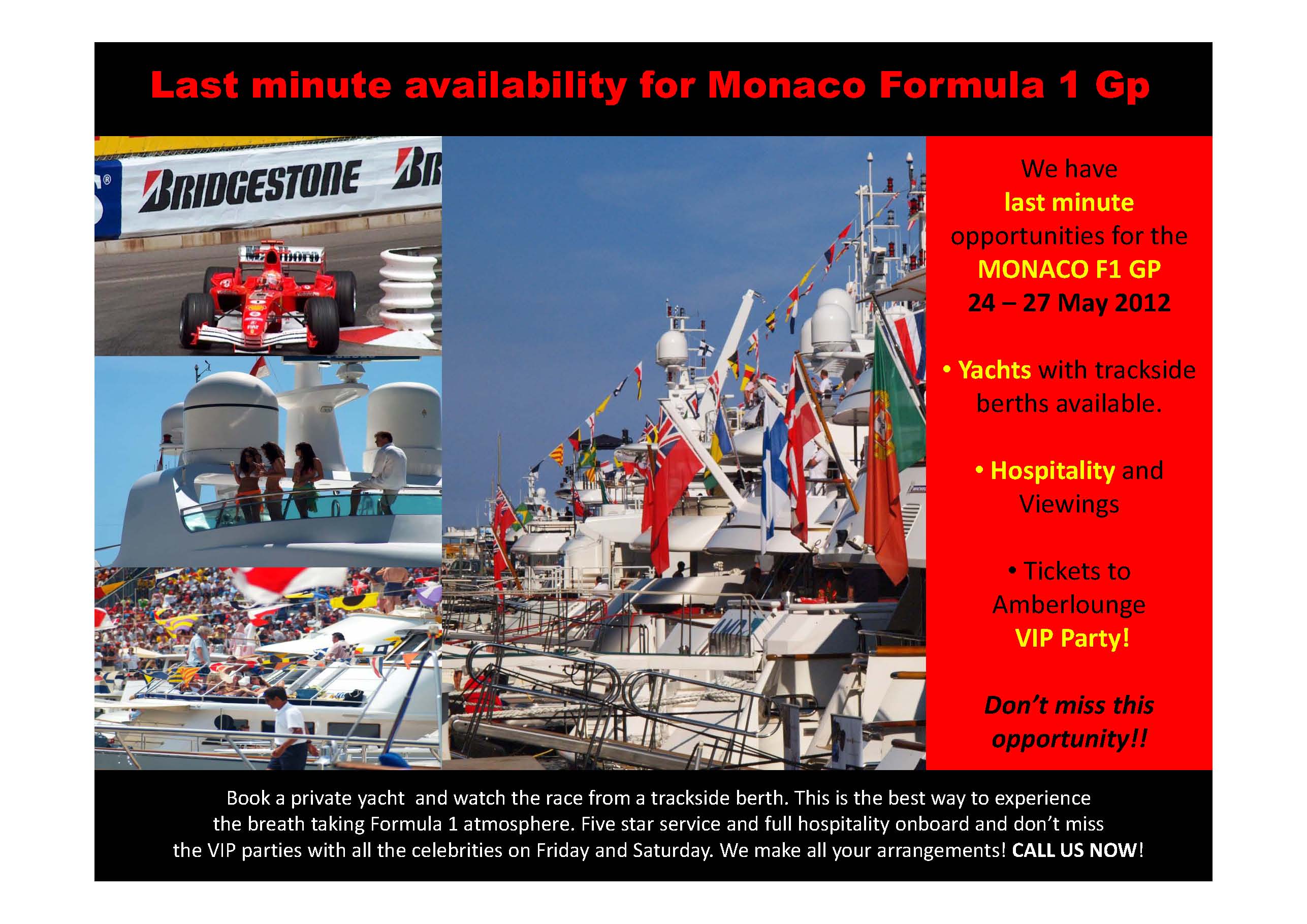 Monaco Formula 1 Last Minute 2012